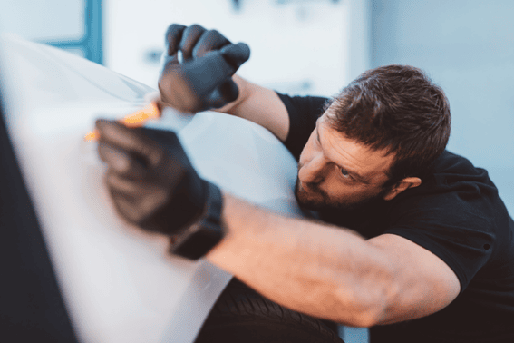Collision repair project at MG Collision Centre, Calgary